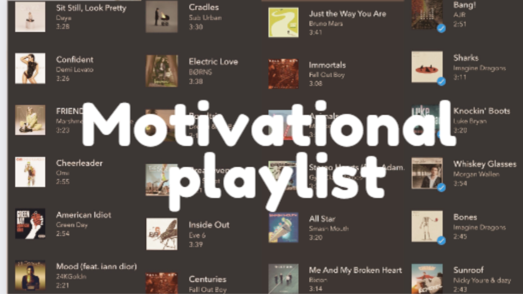 Motivational playlist